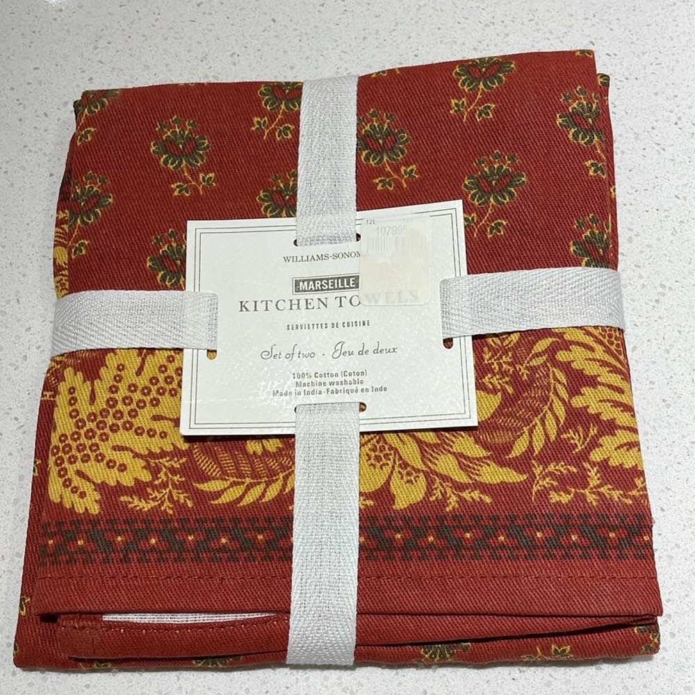 Williams-Sonoma Marseille Kitchen Towels NWT